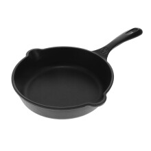 Victoria - SKL-208 Cast Iron Skillet. Small Frying Pan Seasoned with 100% Kosher Certified Non-GMO Flaxseed Oil 8"""" Black