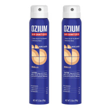 Ozium 3,5 Oz. Lucht Sanitizer & Geur Eliminator voor Huizen, Auto's, Kantoor en Meer, Vanille Geur, 2 Pack