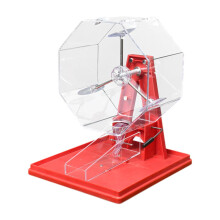 Bingo Machine Cage Lottery Machine Portable Shaker Toy for Indoor Home Barbeque Red Lotto Ball Game