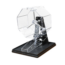 Bingo Game Cage Lotto Ball Machine - Black Design, Durable Plastic, Ideal for Parties and Family Gatherings