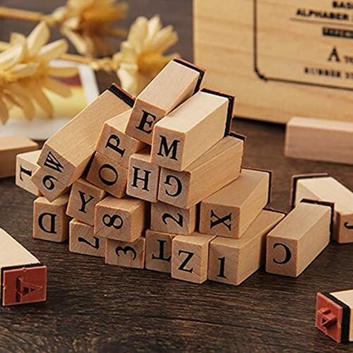 Digital Seal Stationery Gift Diary Decoration - DIY Handmade Rectangular Letter Stamp with Typewriter Font Design 2