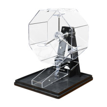 Fortunate Ball Machine Bingo Game Cage Portable Lottery Machine for Family Game Nights, Black Number Ball Selector