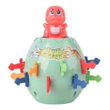 Jumping Pirates Game with Dinosaur Barrel Toy, Impact-Resistant ABS Bank, 5.12 x 4.33 x 8.27 Inches Interactive Fun
