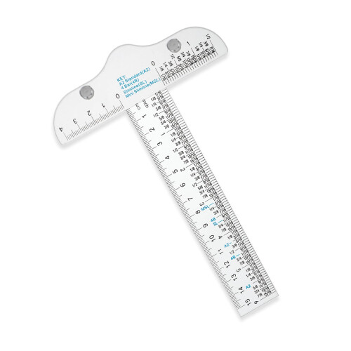 Canson T Ruler 6 Inch Junior T Square Ruler, Transparent Acrylic T Ruler, Graduated ...
