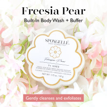 Spongelle Zeep Spons - Daisy Collectie Spongette - Freesia PEAR 1.75oz - Spongelle Lichaamswas Doordrenkte Spons