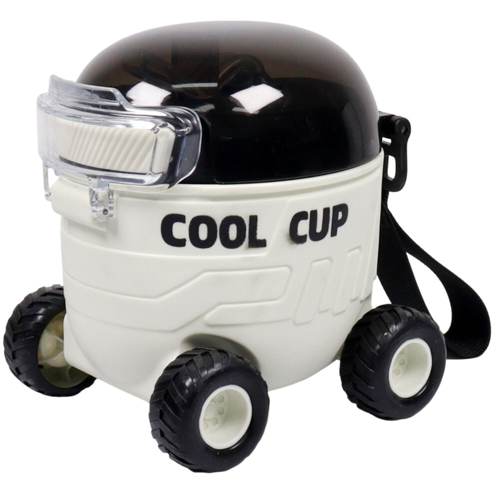 Children's Water Bottle 550 ml Leak-Proof Straw Bottle Funny Cartoon Car Portable for School Nursery Kids