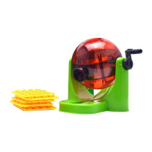 Lucky Number Picking Machine Lotto - Yellow Bingo Balls Lottery Game for Kids and Parties - Fun Lotteriemaschine