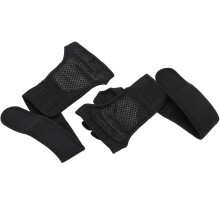 Gewichtheben Trainingshandschuhe Nylon Gummi Silikon Handfläche Schutz M Farbe
