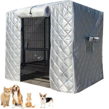 Warming Dog House Cover 70x50x60cm, Waterproof Pet Shelter Protection, Windproof Warm Dog Cage Blanket