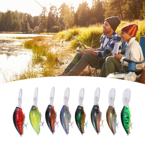 8 Stück Deep Saltwater Angelköder, 12cm, 22g, Multi-Gelenk-Crankbaits