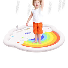 Wassersprenger Matte - PVC Faltbare Sprinkler Matte Für Rasenfläche, Außenbereich Und Pool, Interaktives Wasserspielzeug
