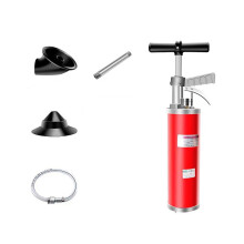 Toilet Unlocker Heavy Duty Air Plunger for Bathroom Kitchen Sink Shower Pipe Clogged High Pressure Unblocking Tool Red