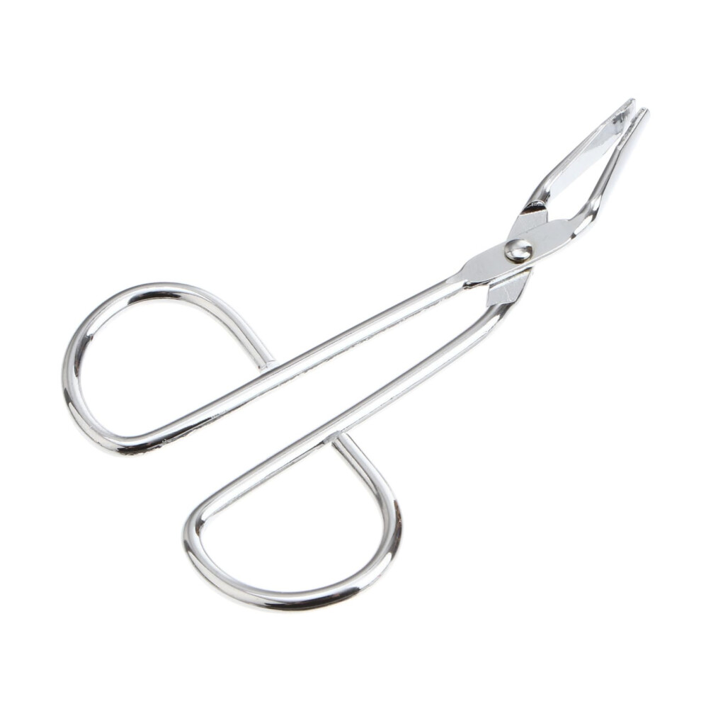 Stainless Steel Eyebrow Clip Professional Eyebrow Tweezers Scissor-Shaped Makeup Tool Silver Color