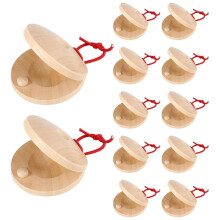12pcs Wooden Percussion Instruments Classroom Clapping Boards for Kids Music Education Activity