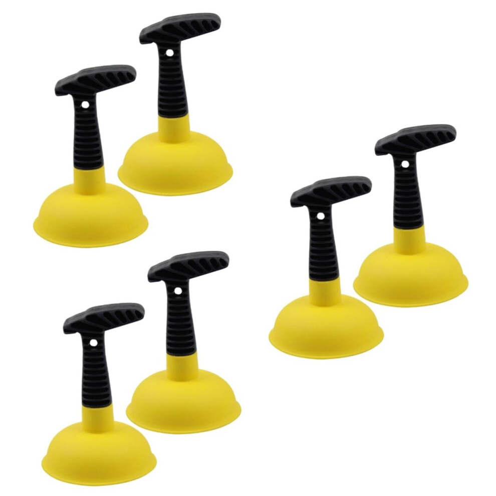Pipe Cleaner Toilet Plunger Set - 3 Packs Of Yellow Rubber Drain Unclogger Tools For Toilet And Sink Clog Removal 6947110654676