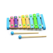 Wooden Xylophone 8 Note Set with 2 Mallets, Colorful Percussion Instrument for Beginners, Music Gift for Kids