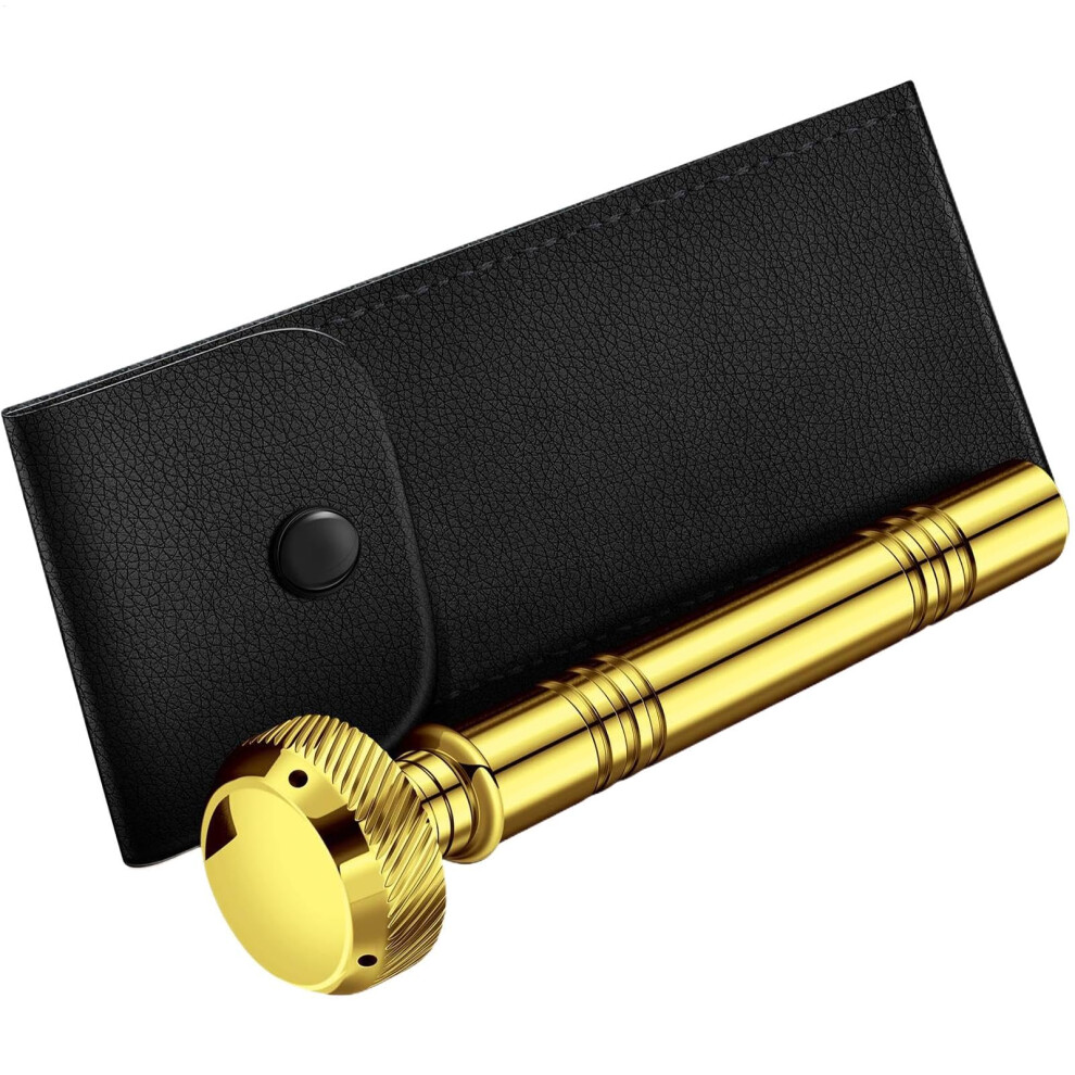 Holy Water Bottle 5 Inches, Pocket Holy Water Sprinkler with Leather Storage Bag, Copper Holy Water Dispenser