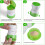 Tablet Mortar with Storage Compartment, Rotating Ceramic Pill Crusher Grinder, Multifunctional Blue Tablet Crusher 3