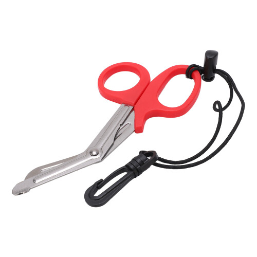 Tauchscherenset aus Edelstahl mit Lanyard, Rot 1