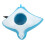 Blue Point Batoid Cartoon Fish Second Stage Regulator Dust Cover mit Clip 4