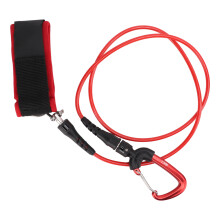 Red Freediving Lanyard Leash mit Edelstahlkabel & Armband