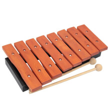 8 Notes Wooden Xylophone Musical Instrument with Small Mallets, Percussion Music Toy for Kids, Educational Music Gift