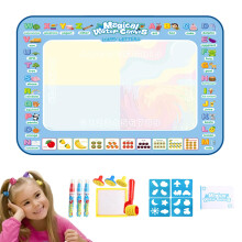 Watercolour Mat 100 x 80 cm, Doodle Painting Mat for Kids, Mess-Free Drawing and Colouring Stamp Mat
