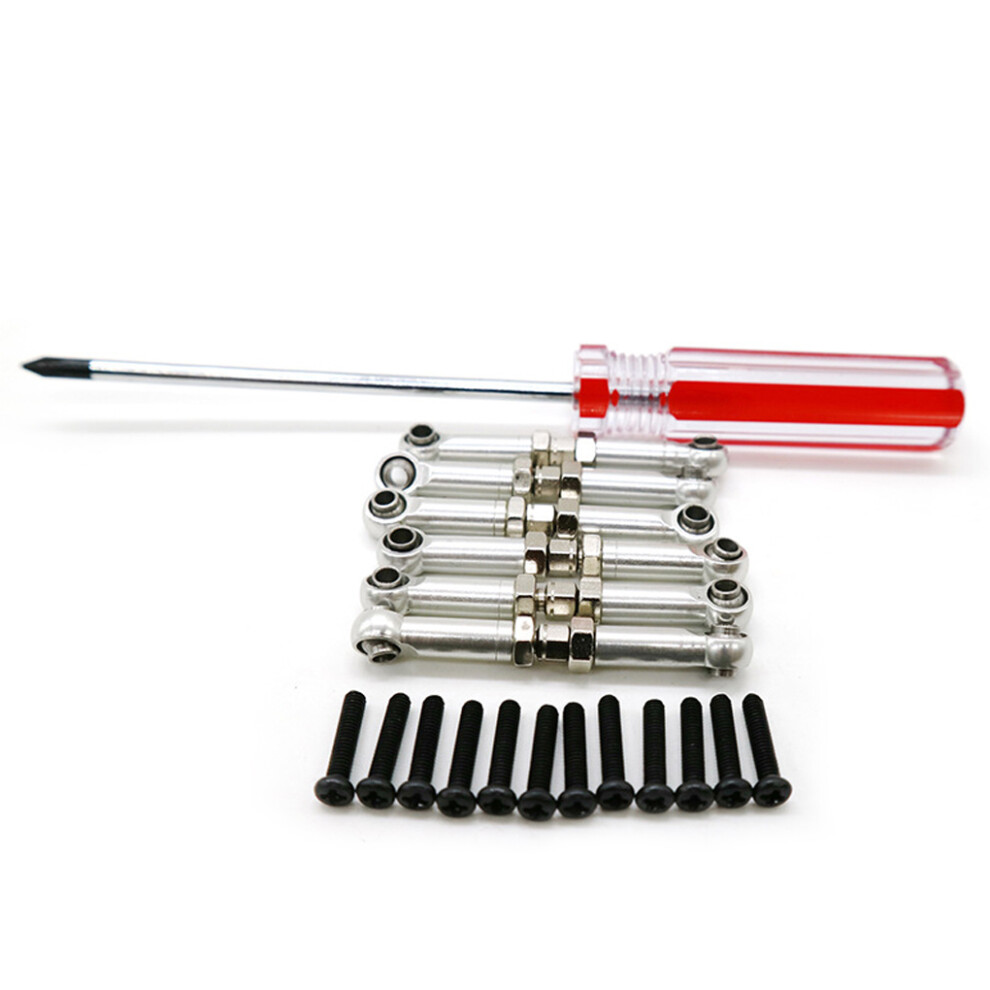 (Silver) RCGOFOLLOW Wheelbase Steering Link Rod Set For 1/18 Wltoys 959B-image-OPC-PK5R5XJ-NEW