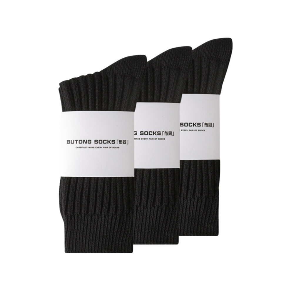 (black) 3a Set Of 2 Casual Socks For Autumn Soft And Wear-resistant Fine-image-OPC-PK5R6CD-NEW