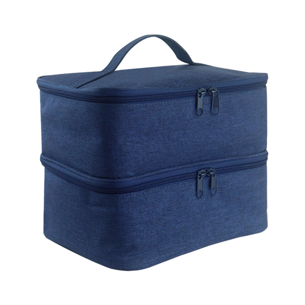 Dark/Blue ( Blue) Nail Polish Carrying Case Convenient Storage Double-Layered Durable