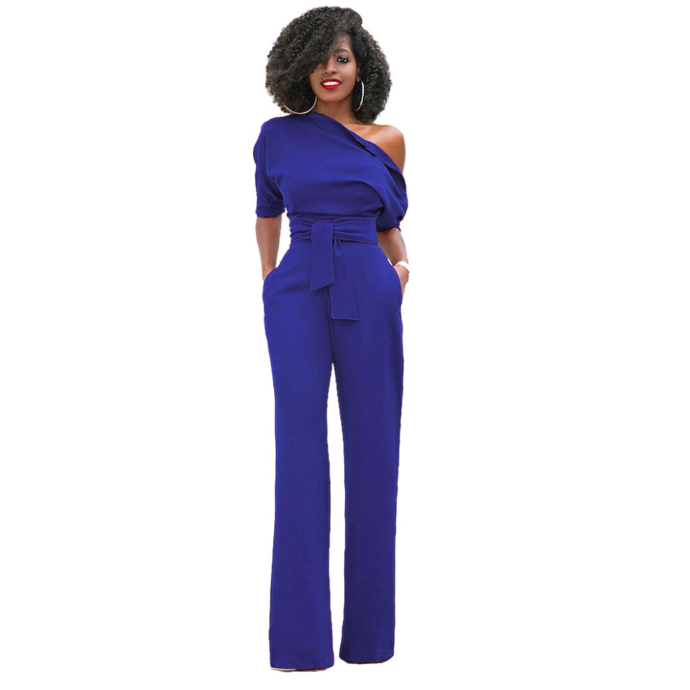 (Blue, M) Easy To Wear Women Jumpsuits Any Occasion All-in-one Outfit Summer-image-OPC-PK5R8ZH-NEW