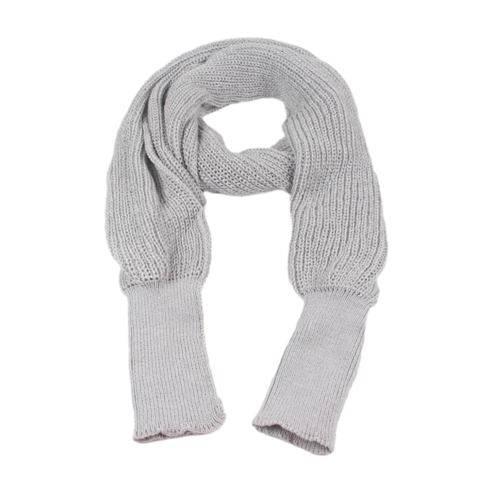 (Light Grey) Unisex Winter Women Long Scarf With Sleeves Gift Choice Fashion-image-OPC-PK5RDSC-NEW