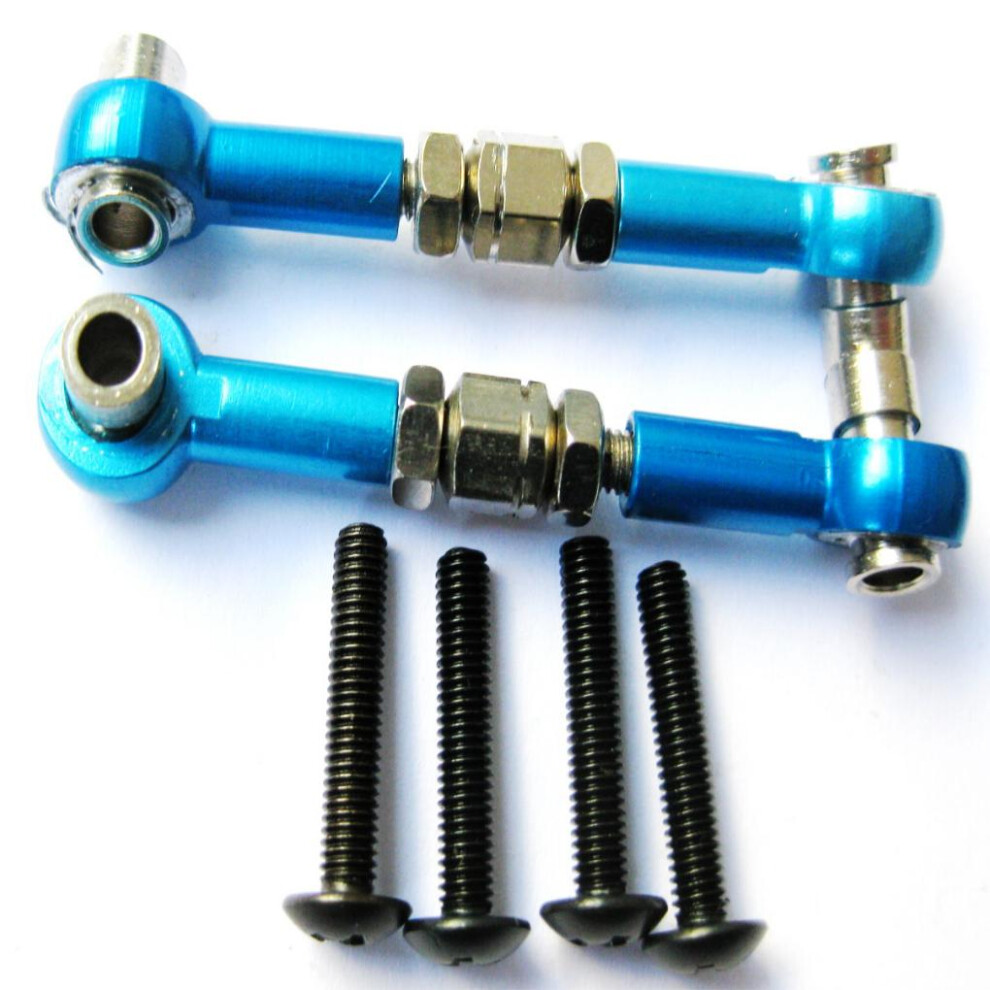 (Blue) 2piece Aluminum Alloy 1/8 Steering Link Rod Set For HPI WR8 RC Car-image-OPC-PK5RKDQ-NEW