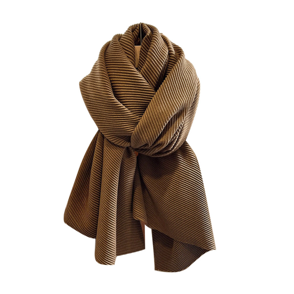 (coffee) Stay Warm And Stylish Soft And Comfortable Warm Solid Color Large-image-OPC-PK5RSDJ-NEW