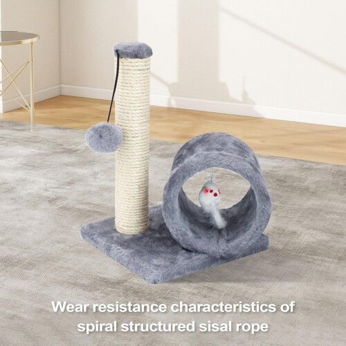 Cat Scratching Post with Sisal Scratch Pillar, Elevated Climbing Design for Kittens, Interactive Exercise Feature, Ideal for Play 1