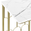 Beliani Side Table PANDALE White Marble 6