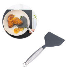 Antihaft-Wiege-Spachtel mit breitem Mund aus Edelstahl Grau 304# Küchenwerkzeug