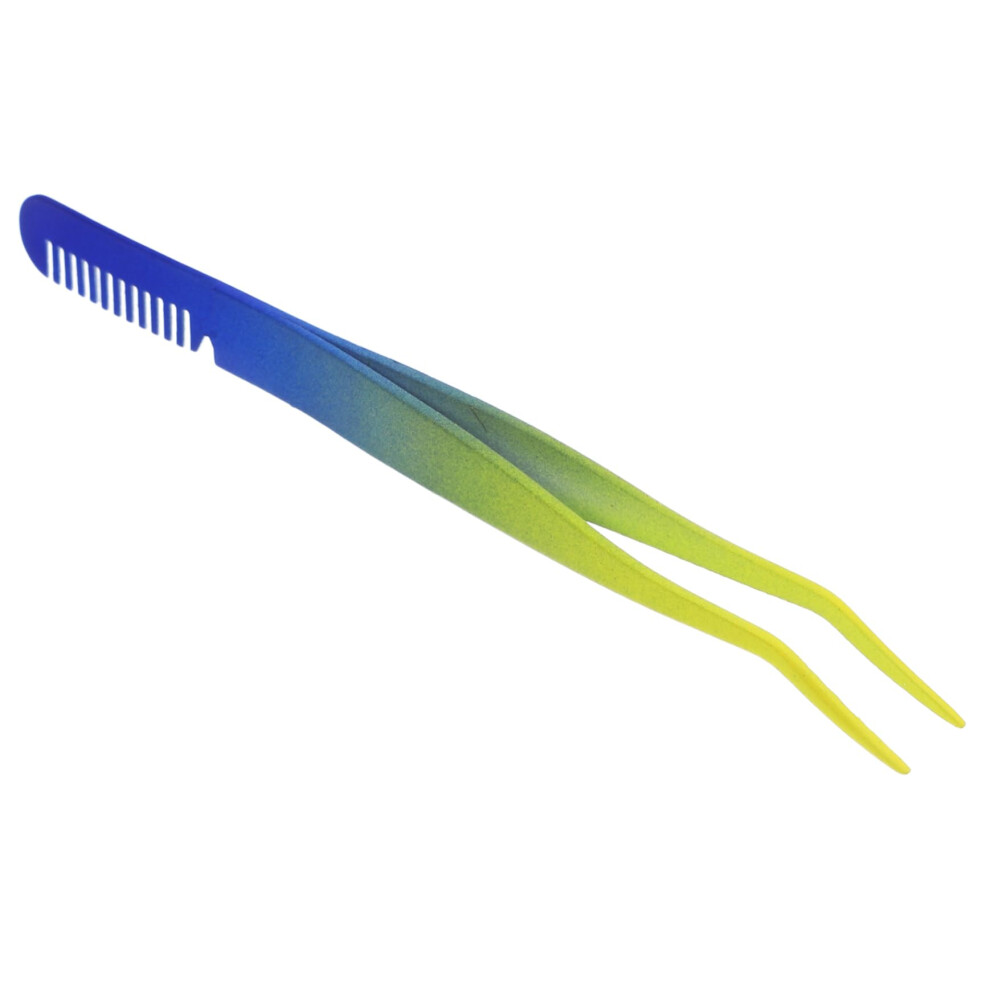 Eyebrow Tweezers with Precision Comb, Fine Stainless Steel Eyebrow Plucker, Facial Hair Removal Tool for Perfect Brows
