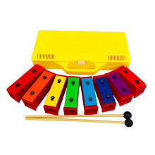 Wooden Xylophone 8 Tone Stones with Aluminium Plate for Beginners Professional Musical Instrument for Kids