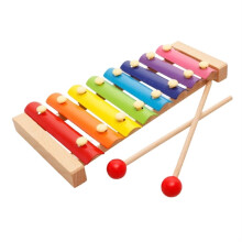 Wooden Xylophone Eight-Note Handheld Piano Professional Instrument with Beautiful Sound and High-Quality Build