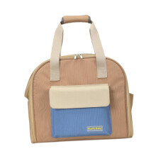 Pet Carrier Bag Dog Carrier Breathable Soft-Sided Khaki Camping Bag with Extender Portable for Small Dogs and Cats