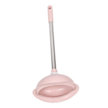 Toilet Plunger Toilet Bowl Cleaner Pink Rubber Anti-Clog Tool for Bathroom Sink and Toilet Bowl Drainage