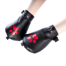 Petplay BDSM Restraints Dog Gloves, Sponge Material, Extreme Bondage Fist Gloves for SM Dog Play, Cosplay Slave Accessories