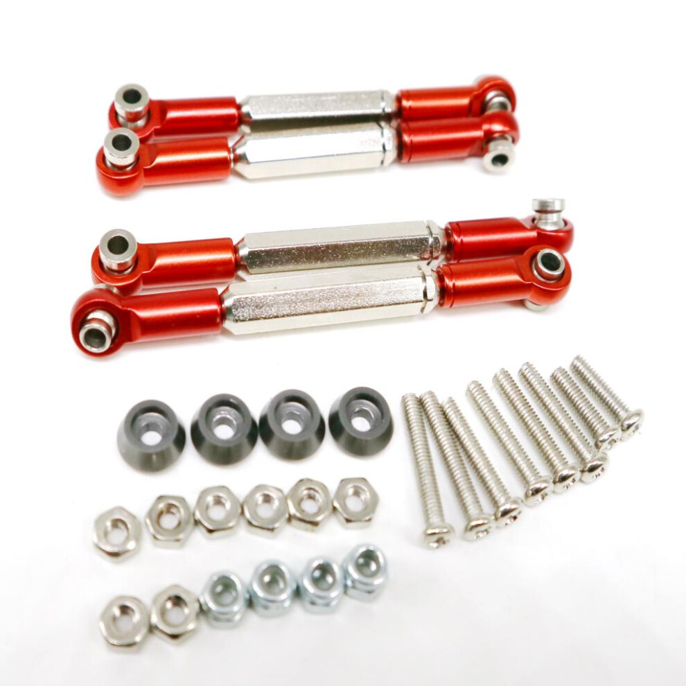 (Red) RCGOFOLLOW Wheelbase Steering Link Rod Set For 1/12 MN MN-99 OFF-Road-image-OPC-PK5RY8G-NEW