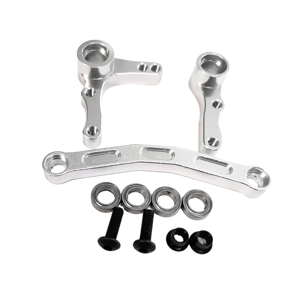 (Silver) 3piece High Precision Steering Servo Saver Complete For 1/10 Scale-image-OPC-PK5RYQC-NEW