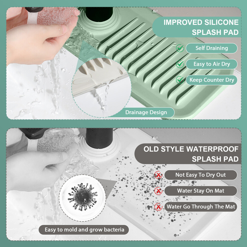 (Blakish green) Multifunctional Faucet Handle Drip Catcher Tray For Easy Installation-image-OPC-PK5SMM9-NEW