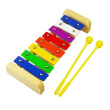 Xylophone Instrument for Adults 8-Tone Colorful Aluminum Plate Percussion Music Beginner Kit