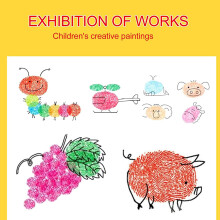 Funny Finger Painting Kit for Kids – 12/25 Colors, 24x24cm Non-Toxic
