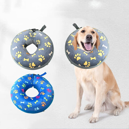 Inflatable Pet Collar with Protective Layer for Dogs, Puppies, and Kittens, Comfortable and Adjustable Size 2