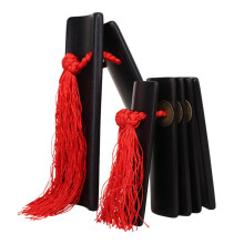 Bamboo Bobbin Board for Hand Drums Traditional Kuaiban Performance Chinese Sound Instruments Black